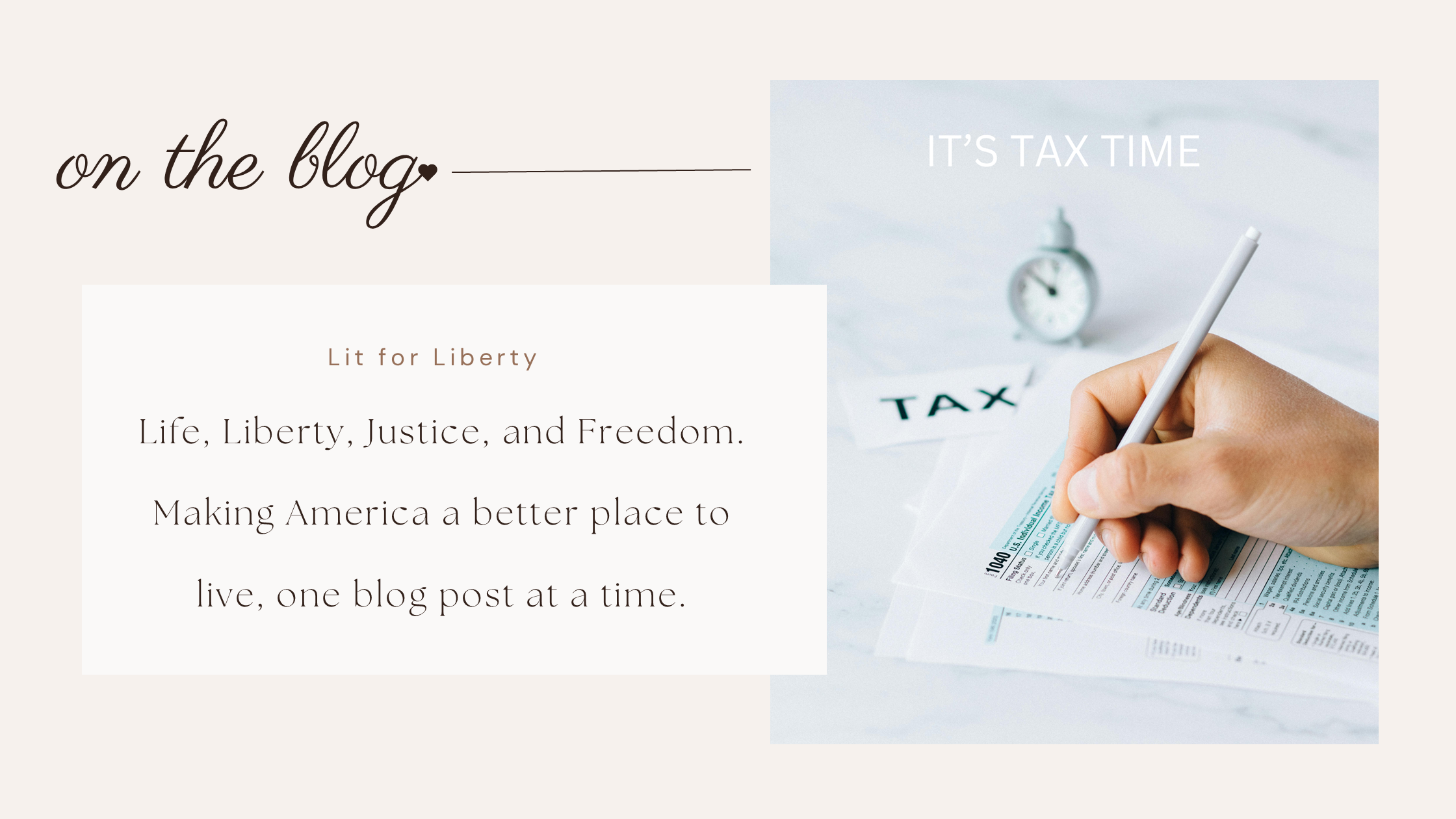 This is an image for a blog post that shares information about It's Tax Time